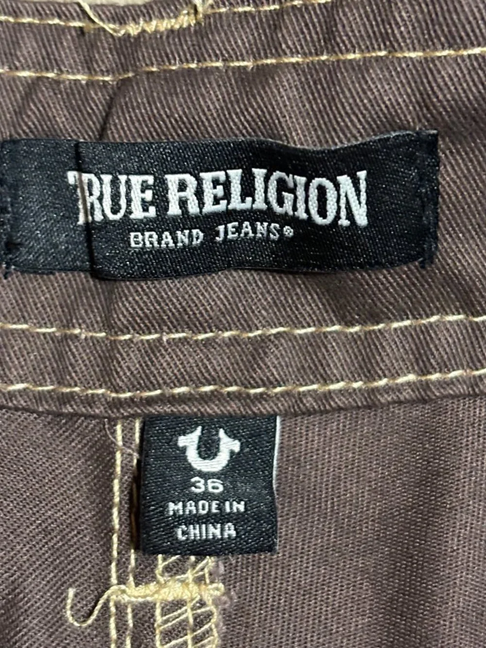 NWT True Religion Cargo Pants Men's 36x32 Brown